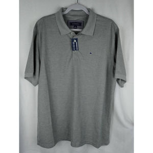 Crown & Ivy Men's Short Sleeve Performance Polo Shirt Gray Large